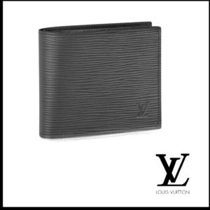 Mens LV Black Wallet in Epi Leather